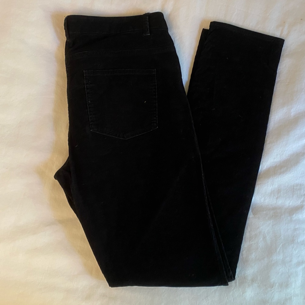 H&M Black Corduroy Skinny Jeans Size 10